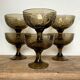 6 vintage Luminarc smoked glass fruit bowls