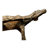 Animal Sculpture Dog, Glazed Stoneware, Unique Piece, 1960s