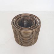Set of three manou baskets or side tables attrb. to Tito Agnoli, Italy 1970