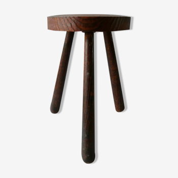 Tabouret tripode en pin massif