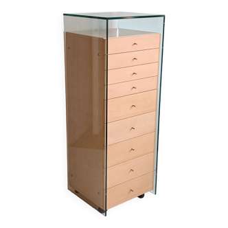 Magnificent ARTELANO chest of drawers with 9 glass drawers