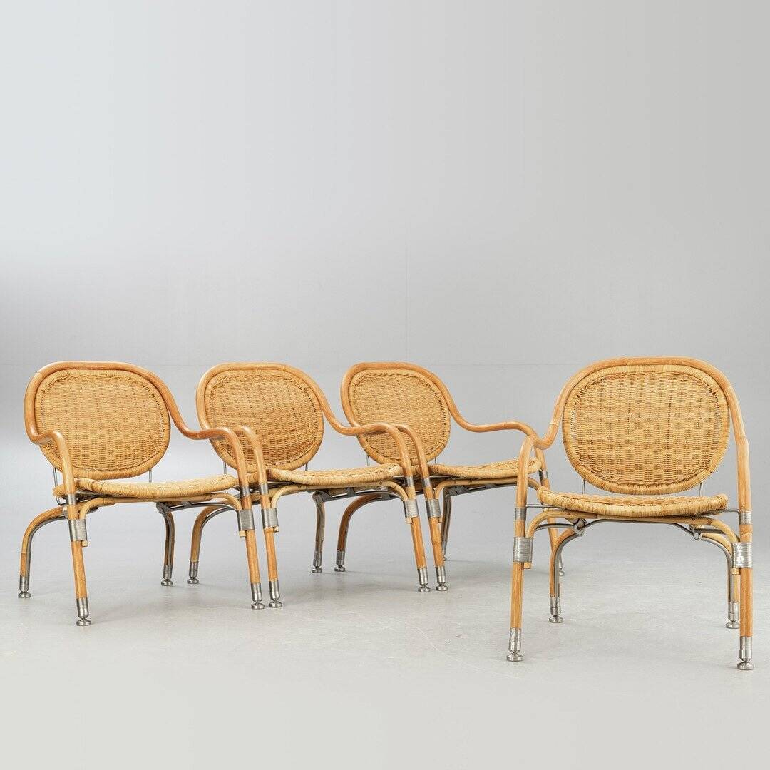 Mats Theselius ‘PS Edition’ Swedish Chairs in Wicker and Bamboo for IKEA – 1990s Special Edition