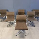 Pair of vintage Eames for Herman Miller EA108 alu range office/desk chairs, 1980