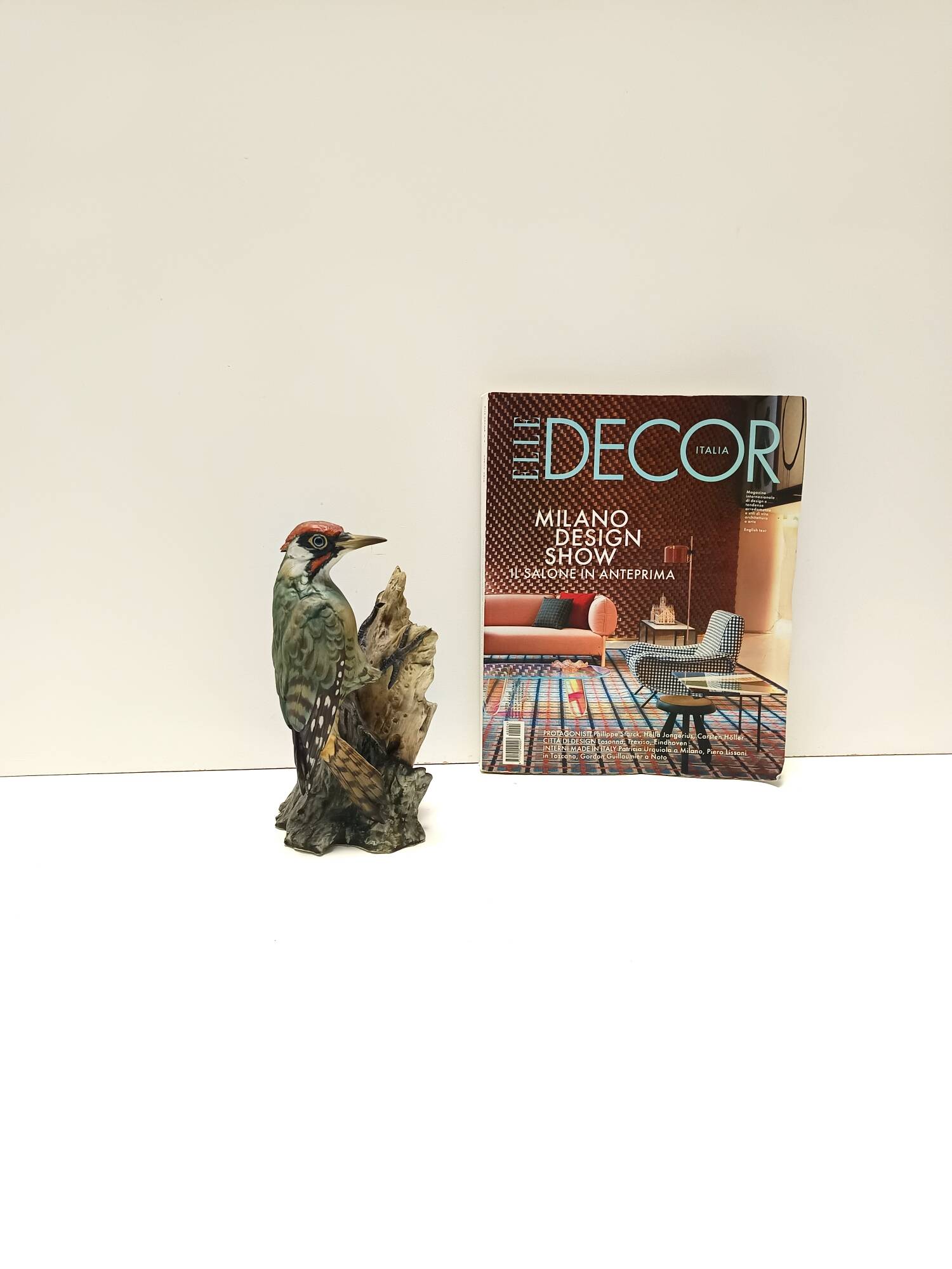 Vintage Hand-Painted Ceramic Woodpecker by Bepi Tay, Italy