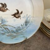 Antique 6x Sèvres Porcelain Plates Lahore & Basket 19th Century Hunting