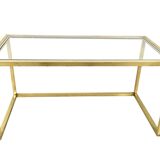Set of Postmodern Brass, Steel and Glass Nesting Tables by Romeo Rega, Italy