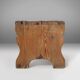 Rustic French wooden stool with beautiful patina, ca. 1900