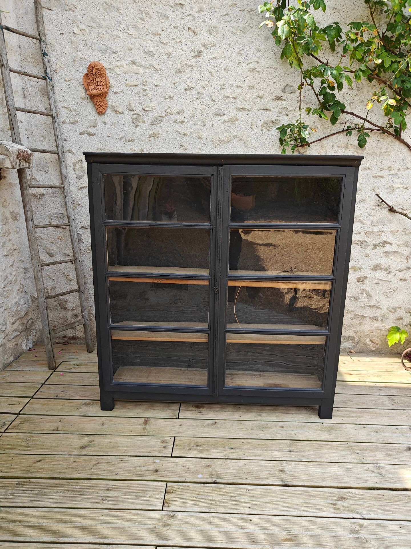 Restored antique display cabinet