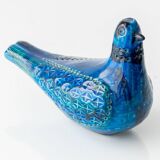 Bitossi Rimini Blu Ceramic Dove Sculpture by Aldo Londi, Italy, 1950s
