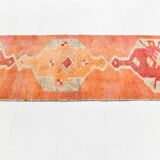 3x10 Pastel Orange Turkish Runner Rug, 102x304Cm