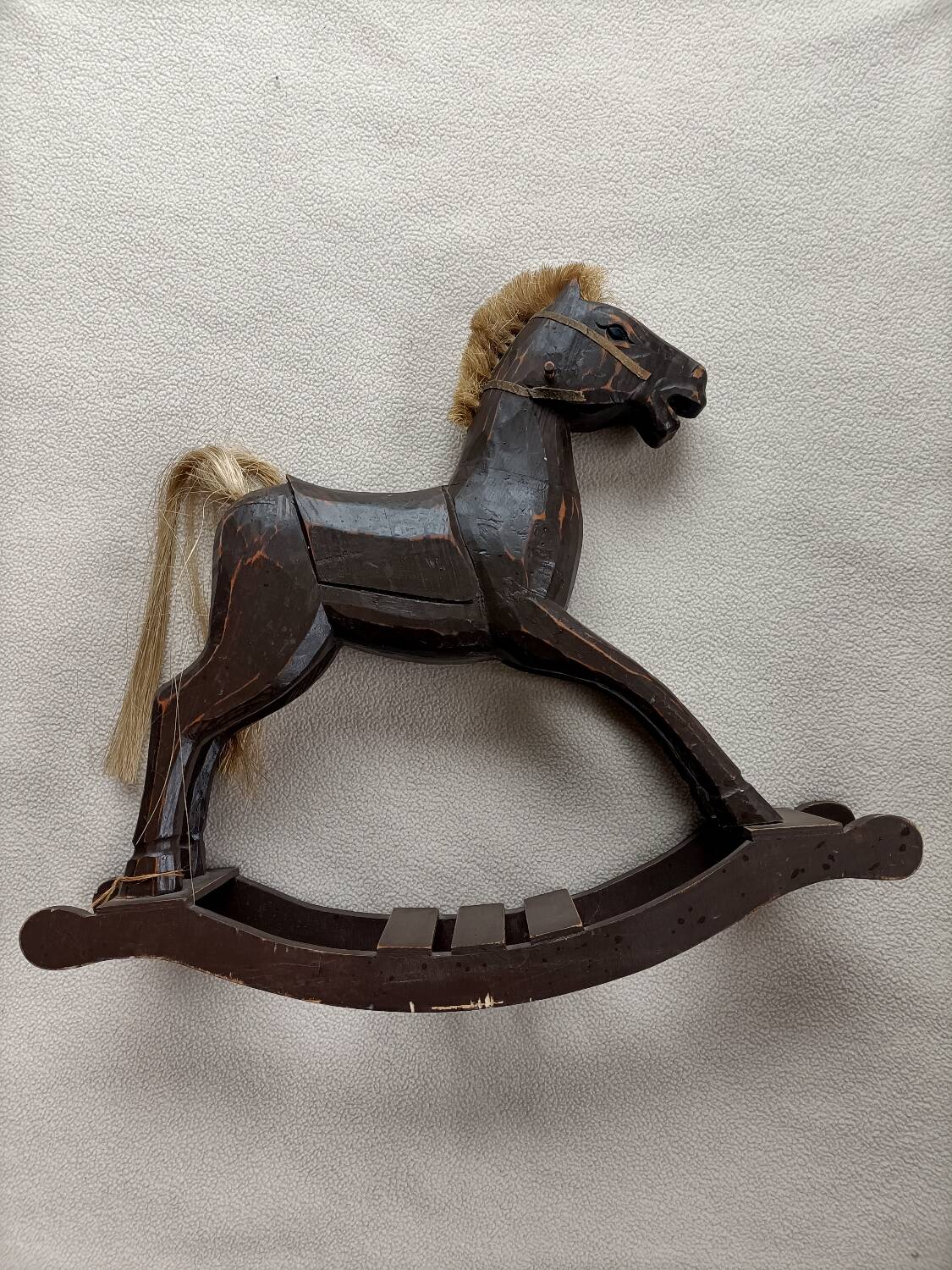 Retro wooden rocking horse