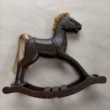 Cheval a bascule rétro bois