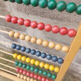 Large vintage wooden school abacus