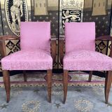 Paire de fauteuils bridges Art Déco