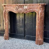 Louis XV style fireplace in Rance marble