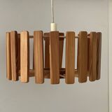 Vintage pine pendant light, Sweden 1970.