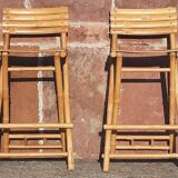 Bamboo counter or bar. (With 2 folding high chairs)