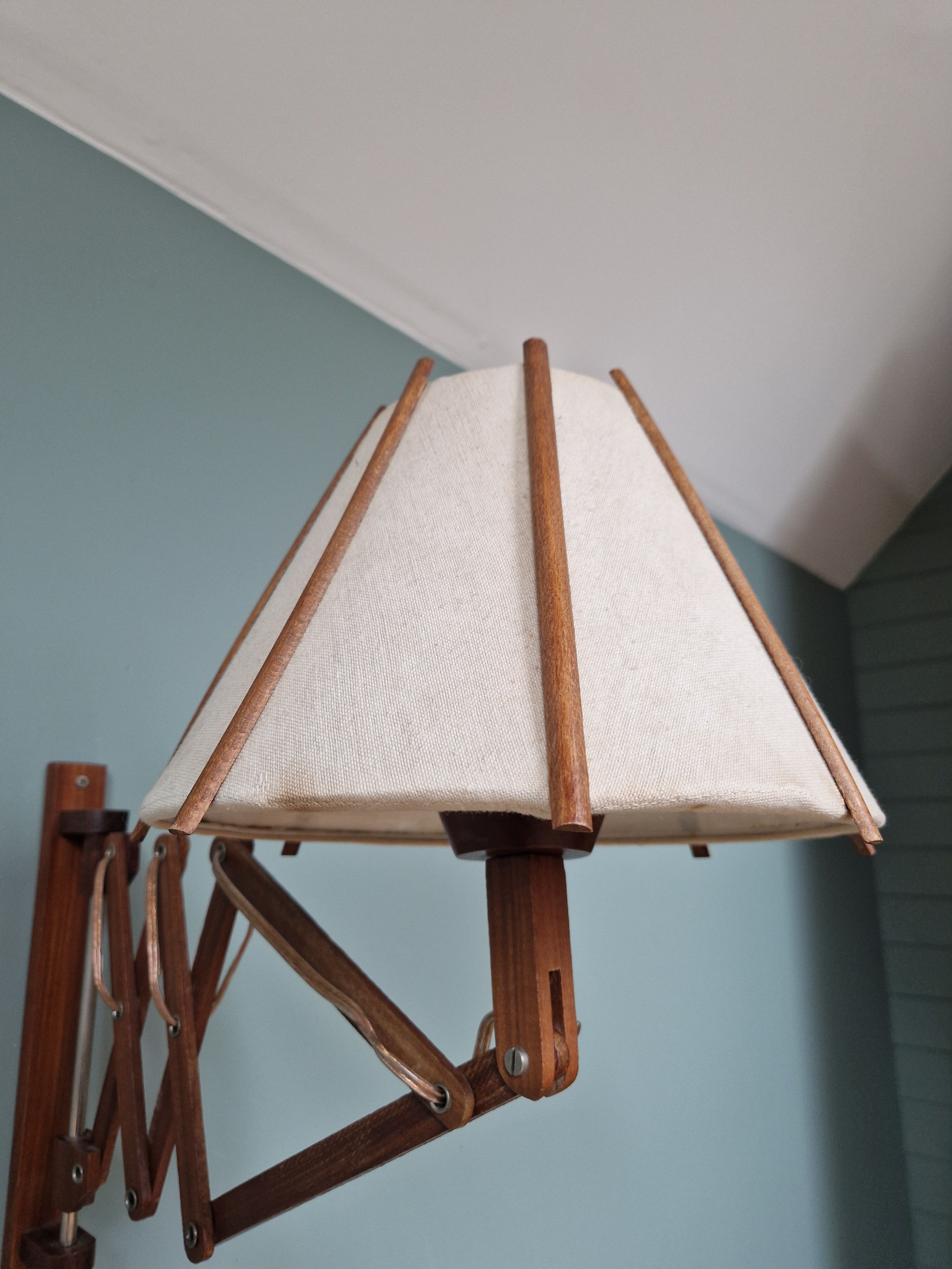 Scandinavian scissors wall lamp, 60s