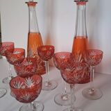 Crystal liqueur service from Saint Louis, Massenet model.