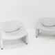 Set of 2 Artifort Groovy M chairs F598 Pierre Paulin in leather