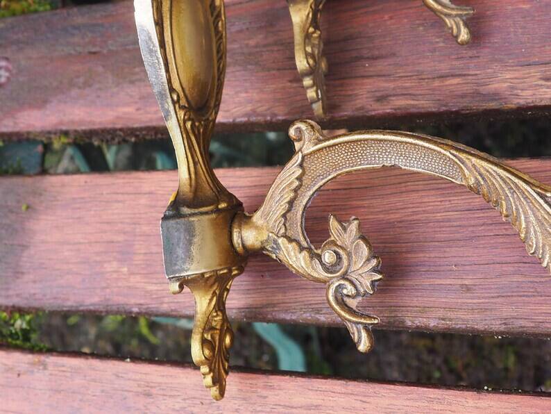 Vintage Rams Head French Bronze Wall Sconces Wall Lights C1930s Pair
