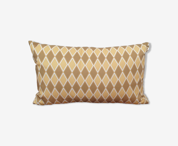 Housse de coussin géométrique blanc jaune 30 x 5o