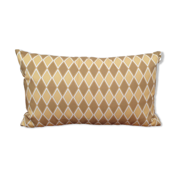 Housse de coussin géométrique blanc jaune 30 x 5o