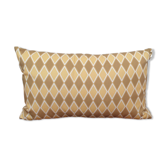 Housse de coussin géométrique blanc jaune 30 x 5o