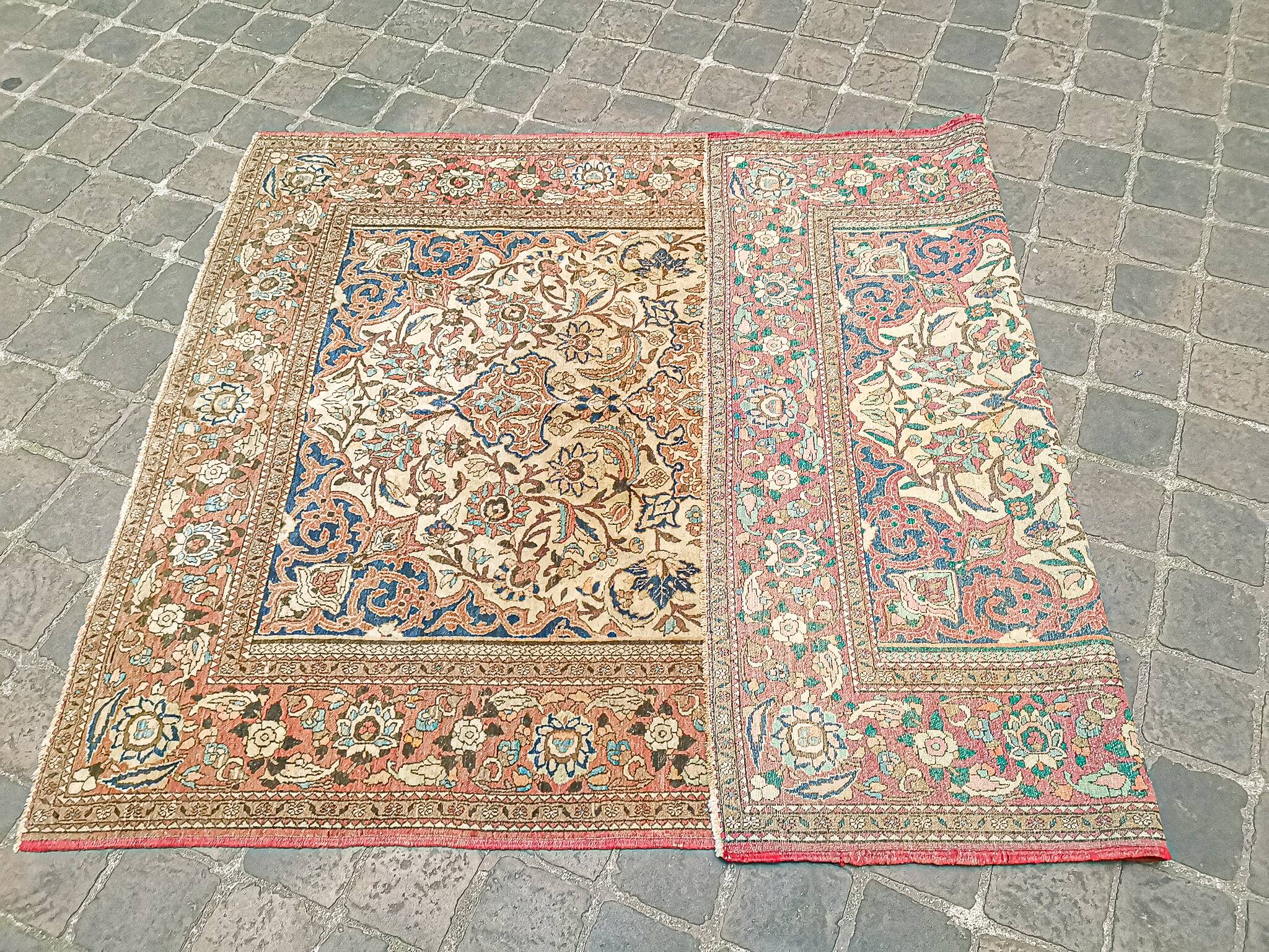 Handmade oriental rug Isfahan 210 x 143