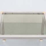 Chrome and Brass Side or Sofa Tables, 1970s