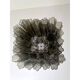 Contemporary Grey "Tronchi" in Venini Style Murano Glass Sputnik Squared Flush Mount