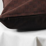 Brown hand-woven cushion cover