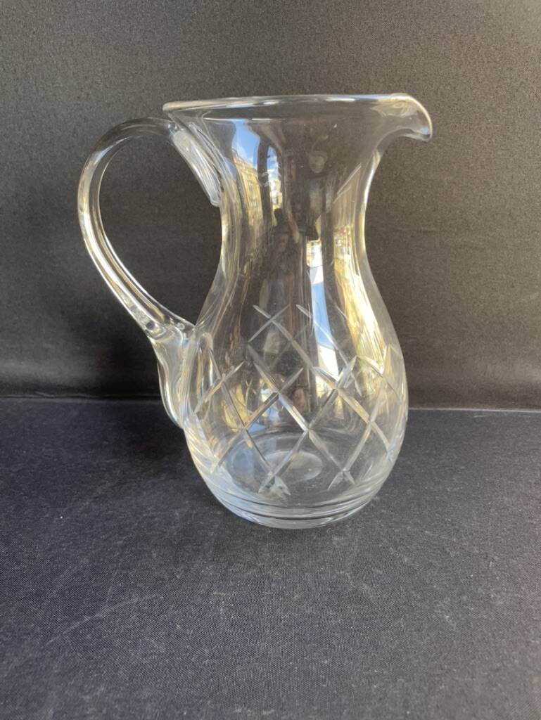 A cut crystal pitcher – Cristalleries Royales de Champagne