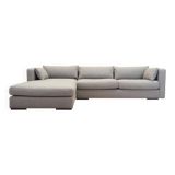 Canapé d'angle gris, design scandinave, années 00