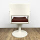 Space-Age vintage hairdresser's chair in resin and skai