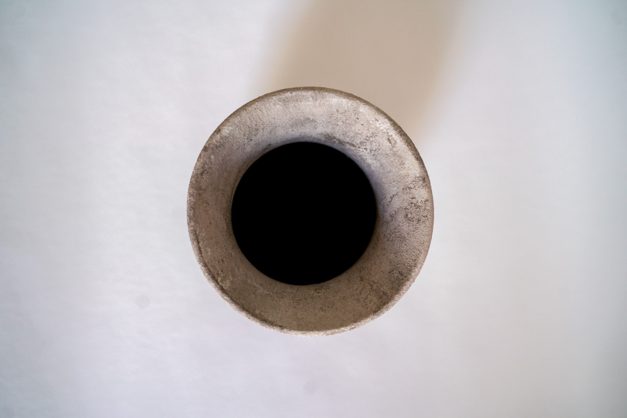 Vallauris, vintage grey terracotta vase