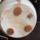 Stoneware lamp (base) signed Joël Courjault for Keraluc – floral decoration