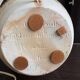 Stoneware lamp (base) signed Joël Courjault for Keraluc – floral decoration