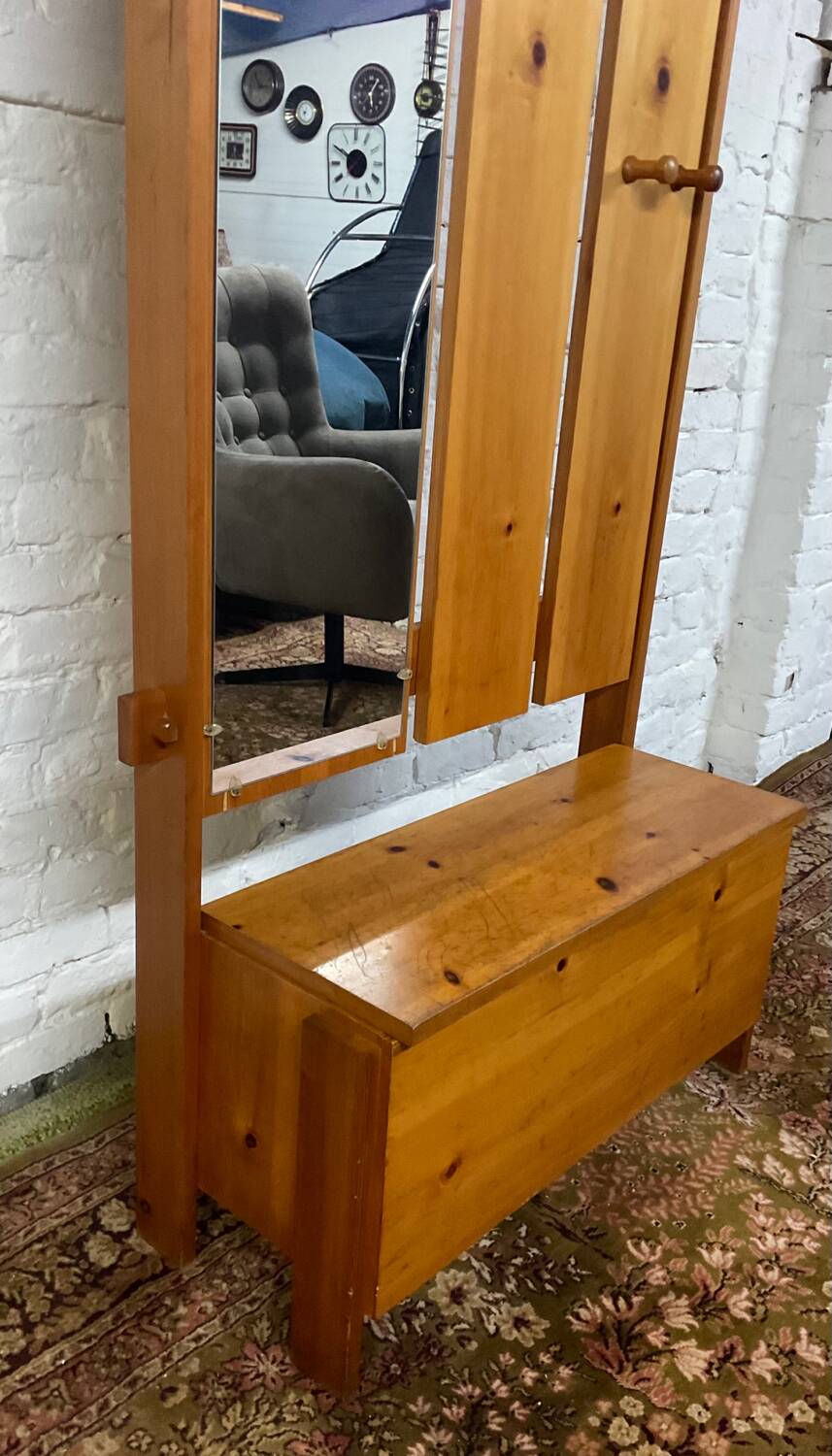 Vintage solid pine wardrobe
