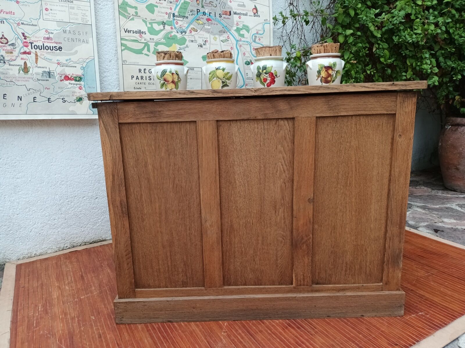 Solid oak desk counter