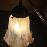 Walkman lampshade tulip glass of Clichy pink