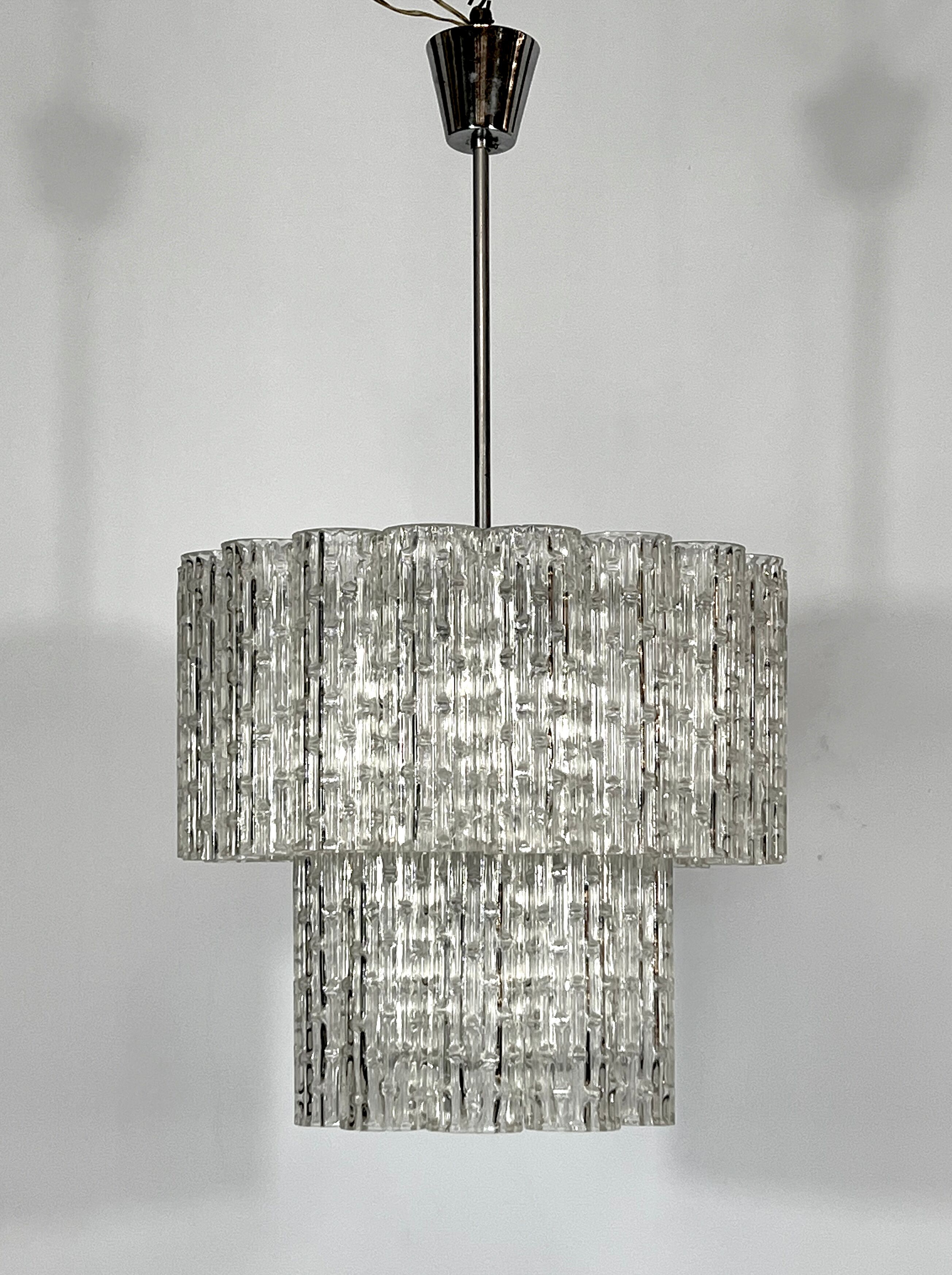 Vintage murano glass elements chandelier from 60s