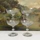 4 antique champagne glasses in engraved glass decor