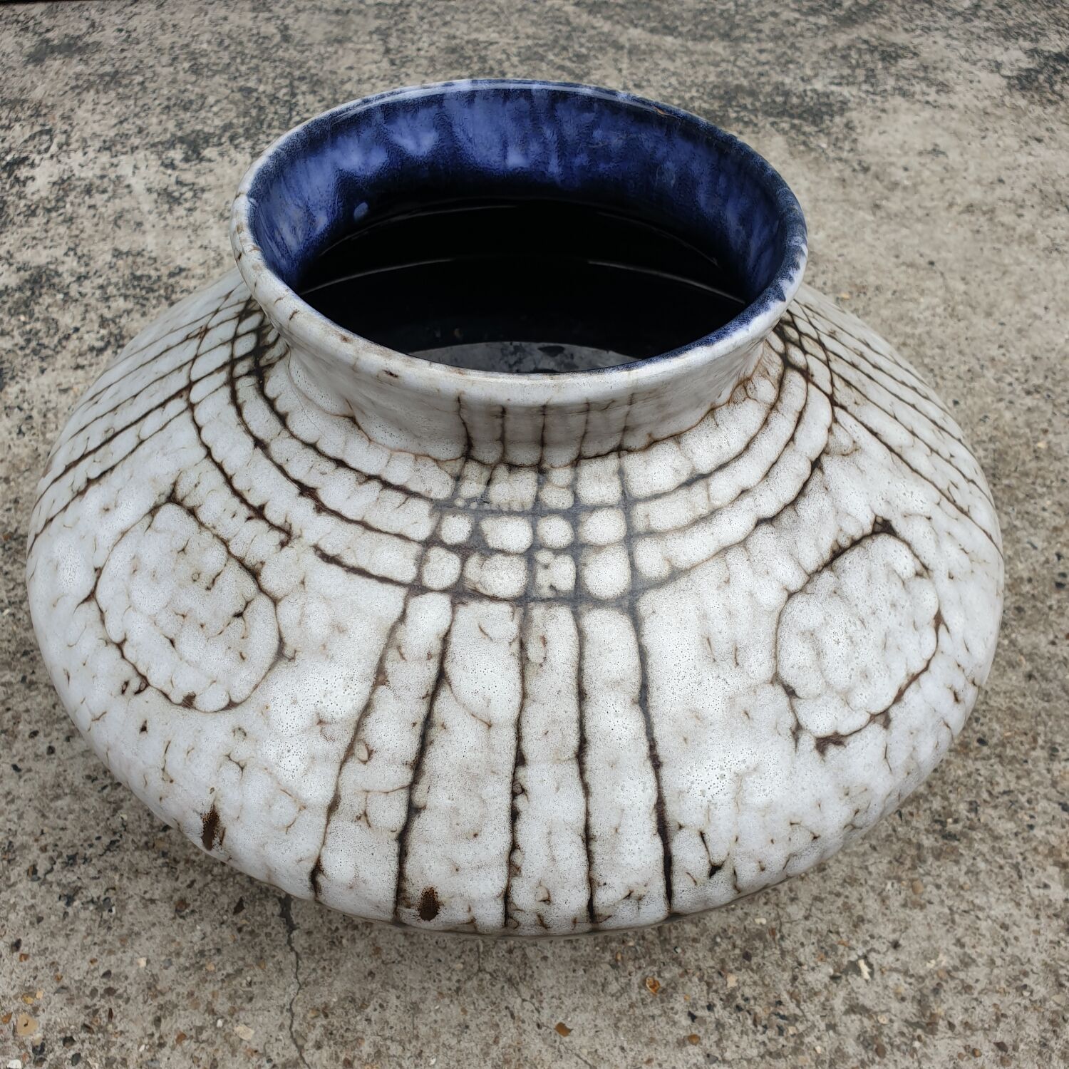 Large modernist bowl vase 1950s 1960s