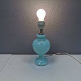 Lampe de table Holmegaard en verre vert, modèle Florence, 1989