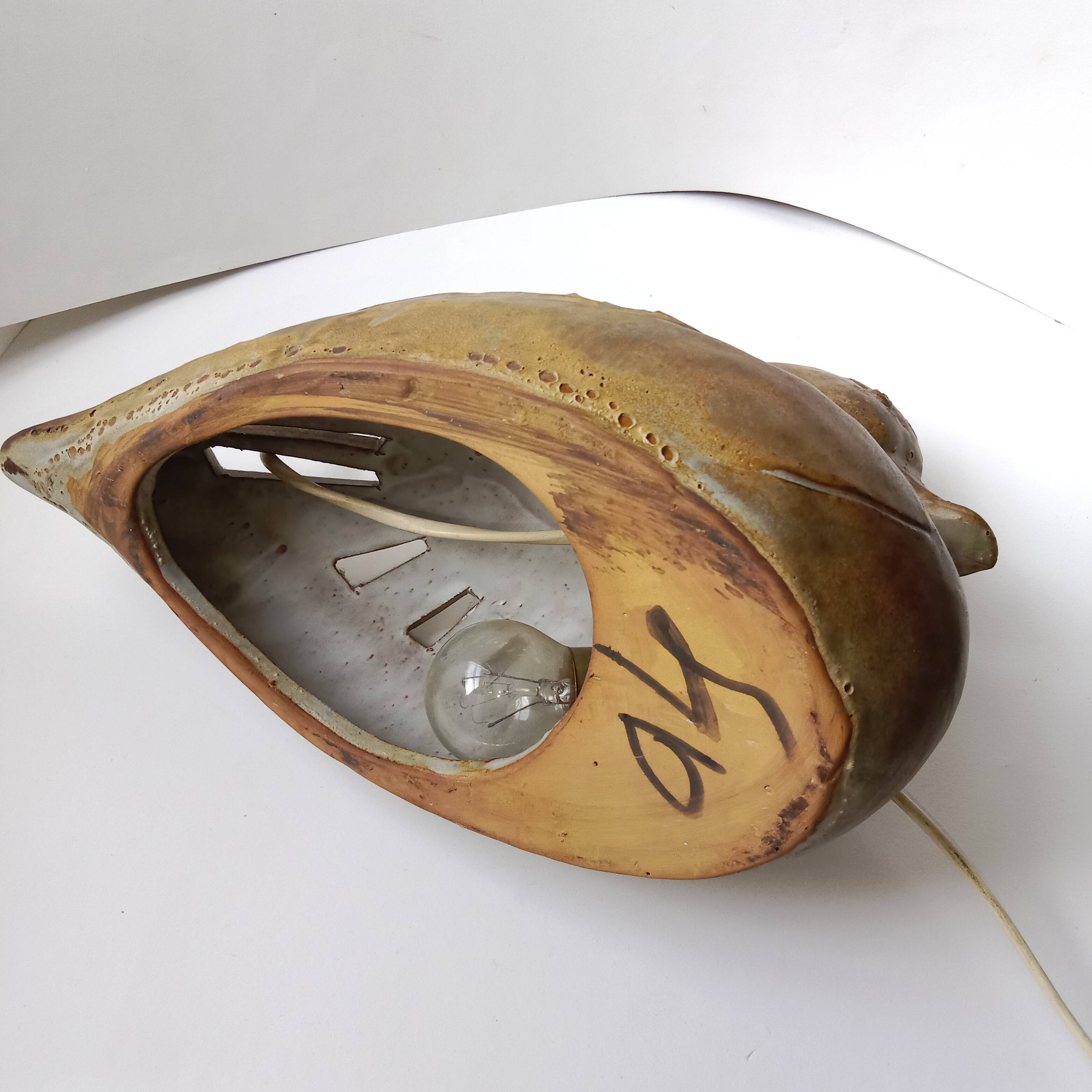 Lampe signée Agnès Escala Zoomorphe Canard circa 1970
