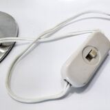 Designer table lamp space age 1960-70 chrome and glass