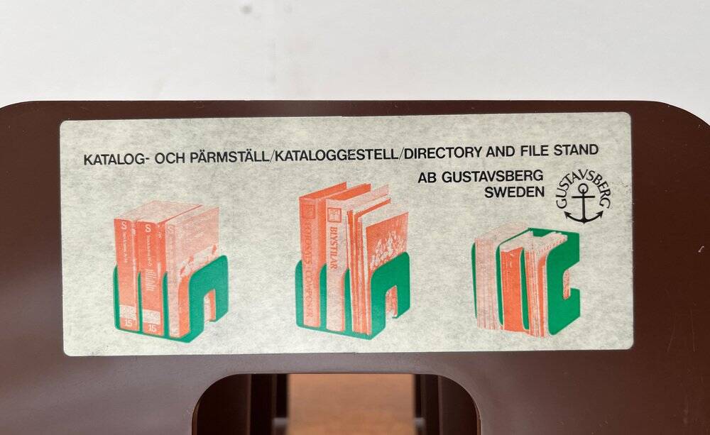 Mid-century Swedish space age magazine and vinyl rack by Sven-Eric Juhlin for Gustavsberg, 1960s, set of 5.