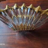 Vintage fruit bowl in crystal and gold from Royal Crystalery of Bayel.