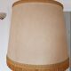 Authentic antique lamppost in gilded brass lampshade in fringed cream fabric